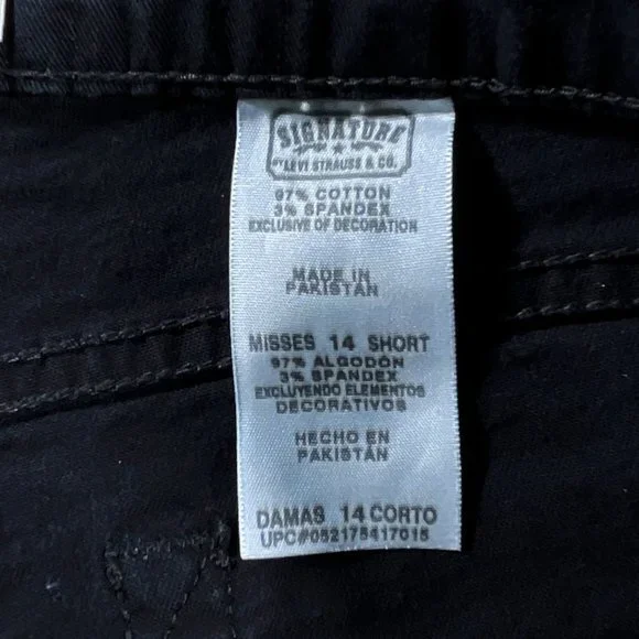 Signature by‎ Levi Strauss Black Jeans At Waist Bootcut Size Misses 14 Short - Picture 5 of 15